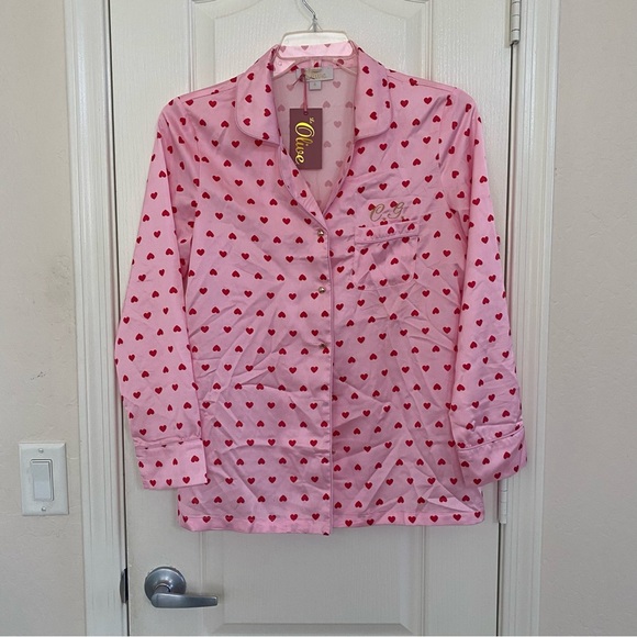 Valentines pajamas set with heart pattern - Picture 2 of 8